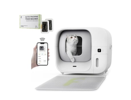 Caixa de Areia para Gatos com Embalagem Automática FURBULOUS+ 2 Packs FURBULOUS Caixa de Saco de Lixo