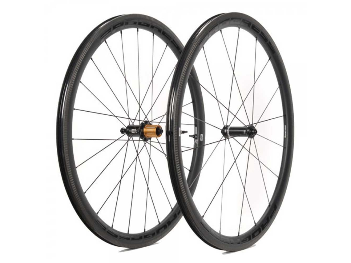 Par Rodas Estrada Aero Tubeless Prateado 9 X 100 / 9 X 135 Mm / Campagnoloprogress