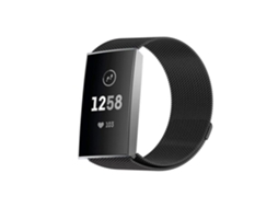 Bracelete Milanese Loop para Fitbit by Google Charge 4 Preto