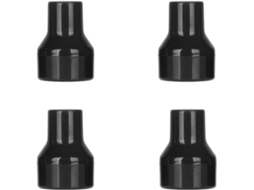 Conjunto de 4 Esponjas Pó Em Formato Cogumelo Preto para Maquiagem, Laváveis.