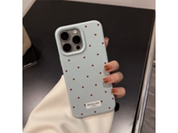 Capa Para Iphone 17 Cinza Fumê Azul E Branco Com Estampa De Ondas E Bolinhas Em Vinhos - Design Simples E Personalizado - Capa Macia