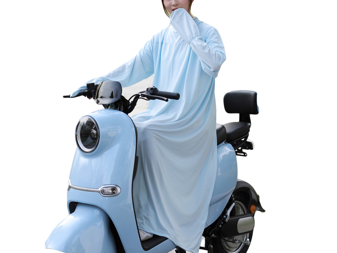 Traje de Proteção Solar Business com Manga Longa UV para Ciclismo Azul Céu