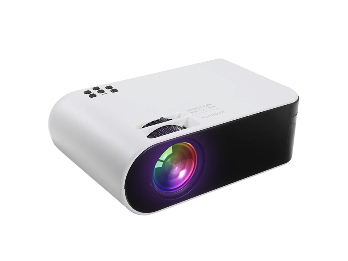 Projetor Lcd Portátil Com Resolução Física 720p, Múltiplas Portas, Branco, Plugue Eua