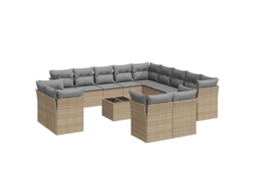 Garden Sofa Set, Garden Sofa Sets Vidaxl Bege Rattan / Vime (n/a)