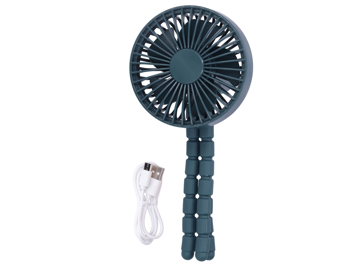 Suporte Celular Tripé Ventilador Usb Verde para Casa e Escritório