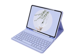 Capa De Couro Para Tablet Xiaomi Pad 5 / Pad 5 Pro De 11 Polegadas Com Teclado Bluetooth Sem Fio E Compartimento Para Caneta.