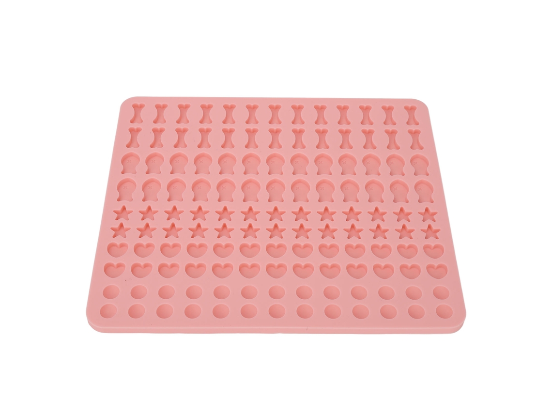 Forma de silicone para assar em formato de coração, osso, estrela e peixe.