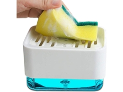 Nova Line dispenser de Sabão e Suporte para Esponja, Caddy 2 em 1 com Design de Drenagem Aprimorado