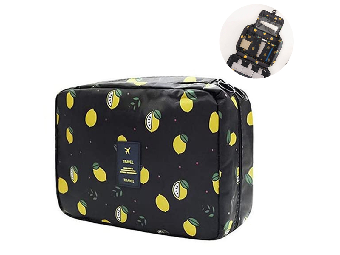 Bolsa De Viagem Para Pendurar Produtos De Higiene Pessoal Organizador De Maquiagem Paraes E Meninas À Prova D'Água Preto Amarelo ZMDECQNA