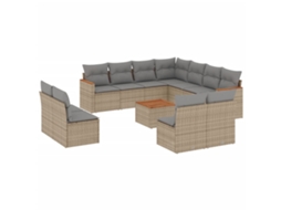Garden Sofa Set, Garden Sofa Sets Vidaxl Bege Rattan / Vime (n/a)