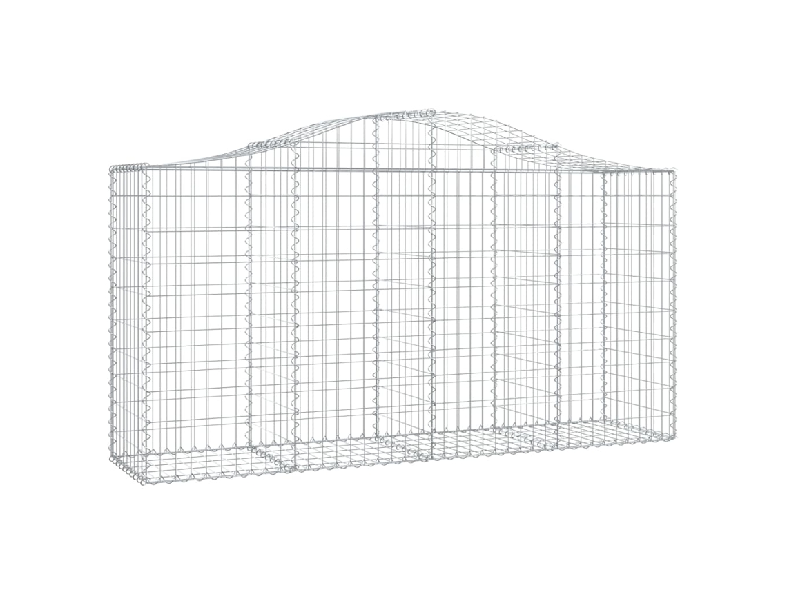 Gabion Basket, Gabion Baskets Vidaxl Prateado Ferro (200 X 50 X 100/120 Cm)
