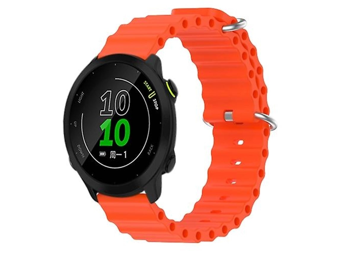 Lurelia Pulseira De Relógio Silicone Laranja 20 Mm, Compatível Com Garmin Forerunner 158, Acabamento Moderno