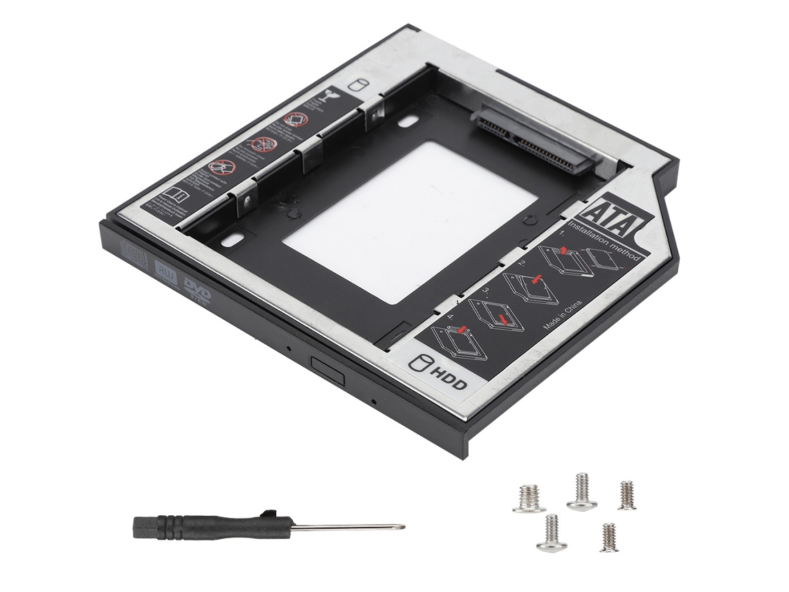 Suporte Semi De Alumínio De 9,5mm Para Unidade Óptica Sata3 De Notebook, Prato E Suporte Para Disco Rígido Ssd