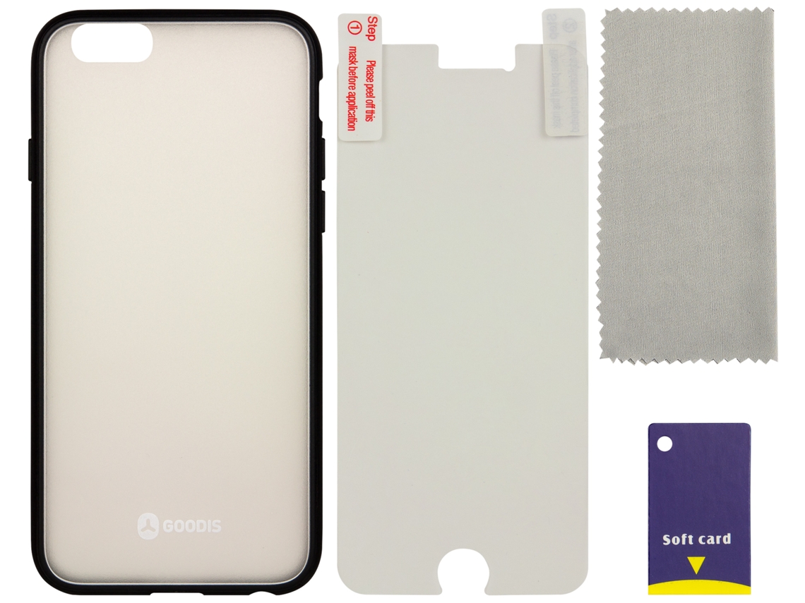 Capa TPU Transparente Preto GOODIS p/ iPhone 6