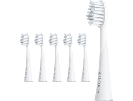 Recargas de Escova de Dentes Elétrico AILORIA Extra Clean Branco 6 Un (Shine Bright)