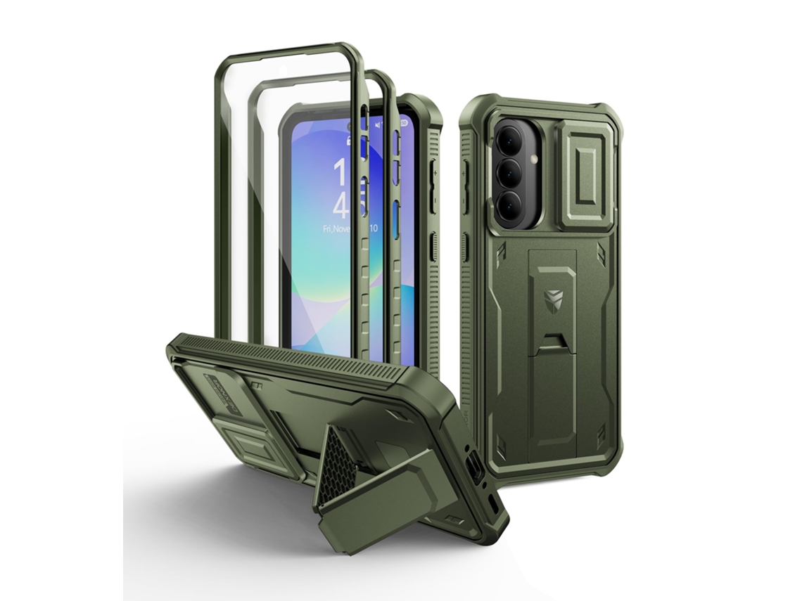 Capa Para Celular Samsung A37/a36 5g Com Tela De 6,6 Polegadas, Resistente A Impactos E Com Protetor De Tela - Verde Militar