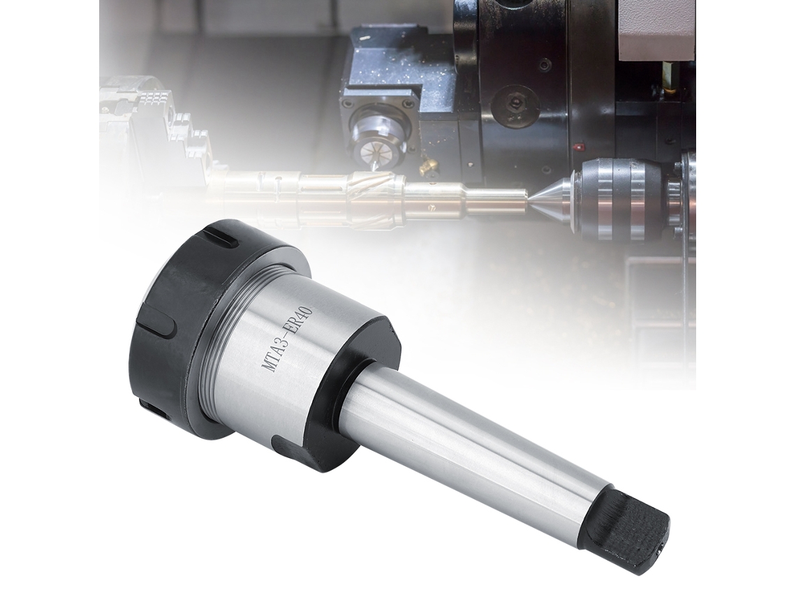 Laxiscreed Porta-colheres Em Aço Carbono Mta3 Er40um Para Tornos E Fresadoras, Aperto De 3 A 26mm