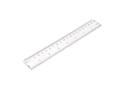Régua de plástico transparente de 20 cm com 8 divisões, leve e durável, ideal para escola, mesa, meninos e meninas.