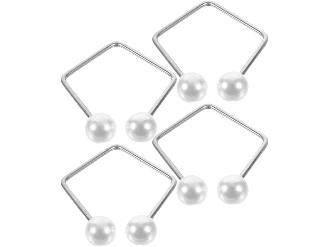 Conjunto de 4 peças de ferramentas para criação de covinhas e modelagem facial em aço inoxidável.