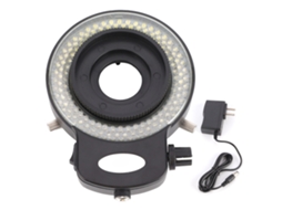 Luz Led Anel para Microscópio Industrial 144led Ajustável, Capa Preta 6000k | S/MARCA