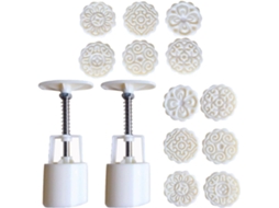 Conjunto De 2 Formas Redondas De Plástico Para Bolos Da Lua