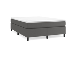 Box Spring Bed, Box Spring Beds Vidaxl Cinzeto Couro Artificial (140 X 200 Cm)