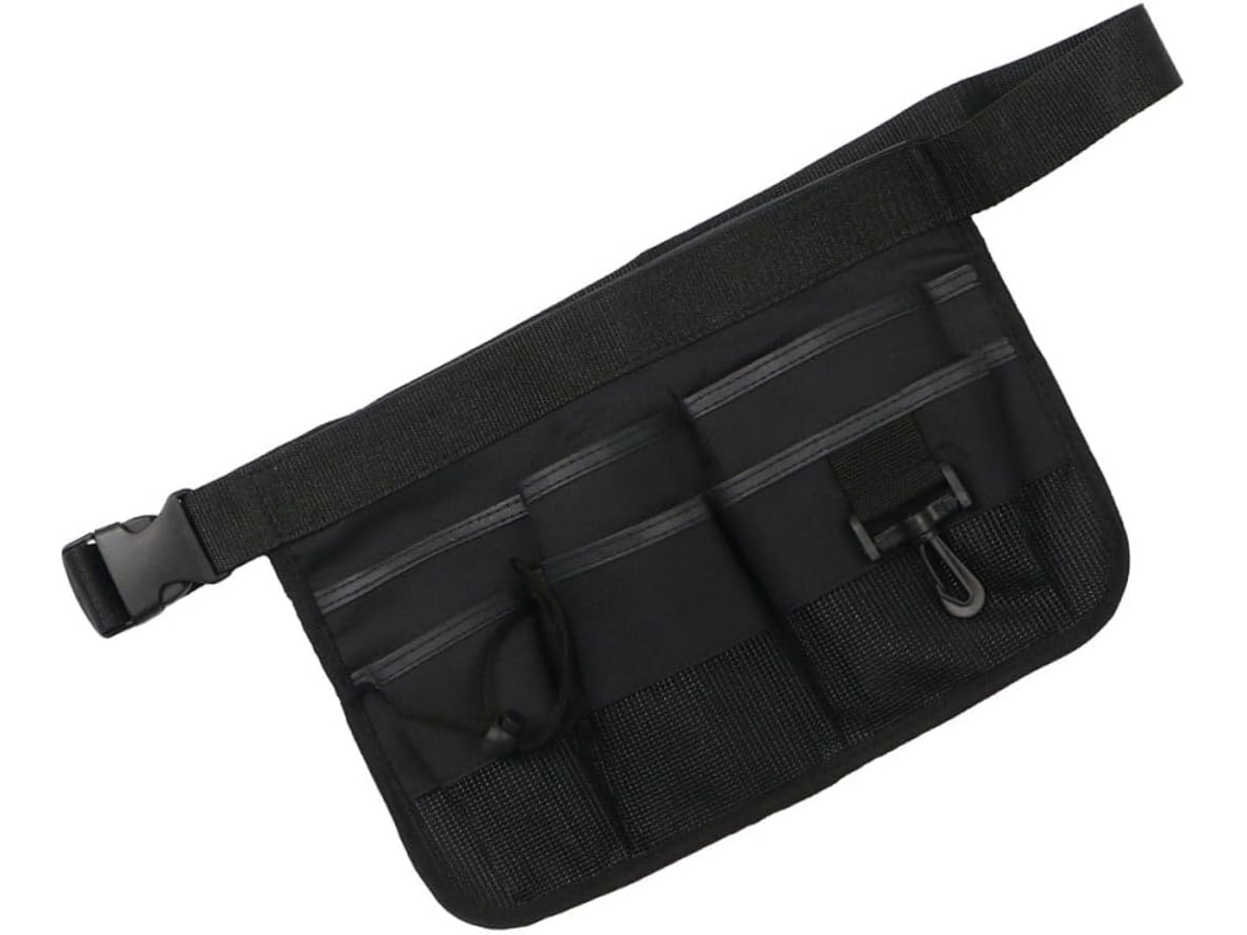 Bolsa de cintura para ferramentas de jardinagem Sosoport, resistente, em tecido Oxford leve, ajustável, com três compartimentos.