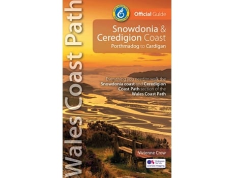 Livro Snowdonia and Ceredigion Coast Path Guide de Vivienne Crow (Inglês)
