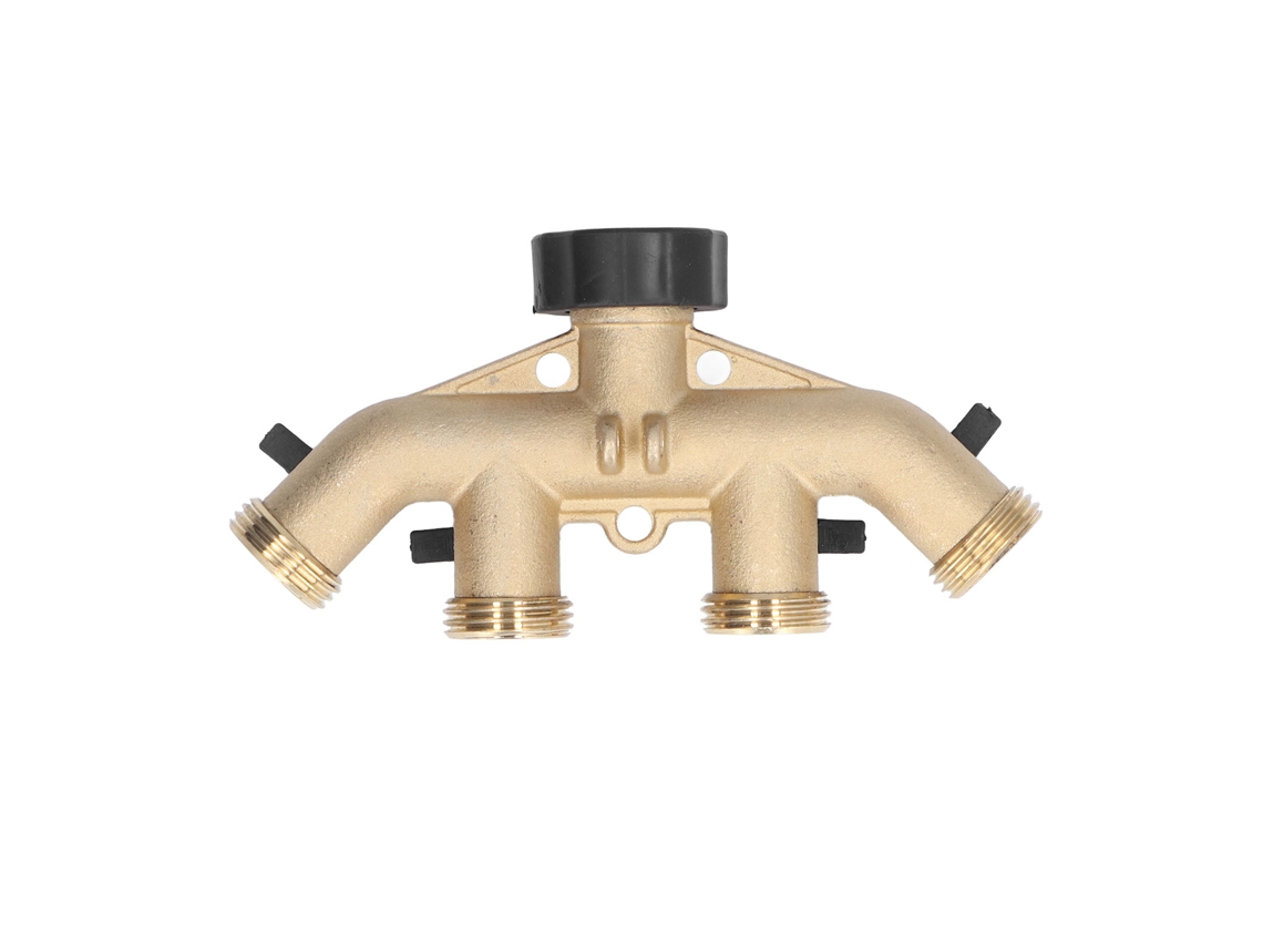 Laxiscreed Junção De Canos De Água Em Latão 3/4'' Com Saída De 4 Vias Para Mangueiras De Jardim