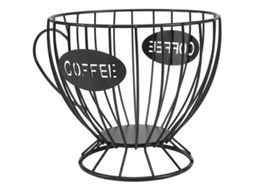 Cesto Para Cápsulas De Café, Xícaras Organizador Sachês Acessórios (preto) Para Máquina De Café Com Design Reutilizável E Fácil Limpeza