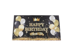 Letreiro de Fundo Feliz Aniversário Banner Decoração Festa Pano Poliéster 180x99cm