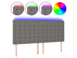 Led Headboard, Led Headboards Vidaxl Cinzeto Tecido (200 X 5 X 118/128 Cm)