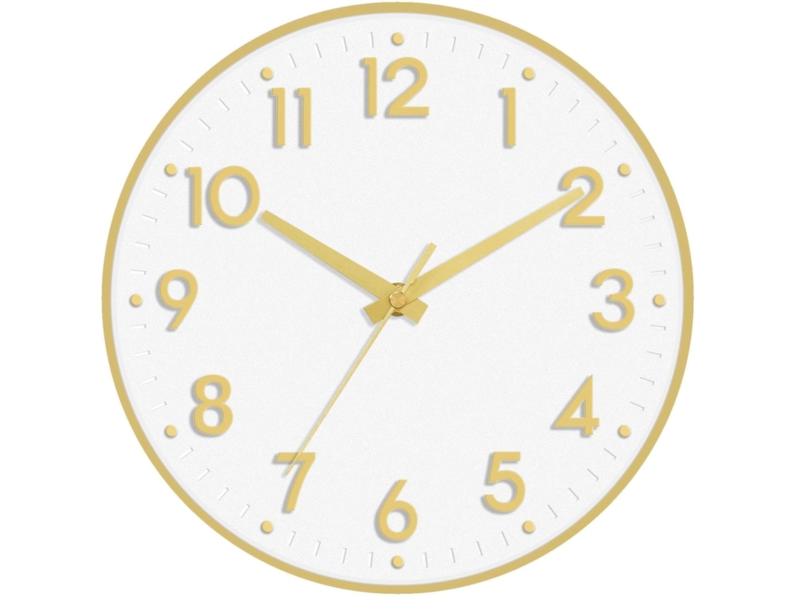 Relógio De Parede De 30 Cm , Analógico, Silencioso, A Bateria, Decorativo. Nicecee (12 Polegadas)