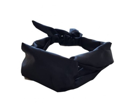 Turbante De Satén Negro Soulta