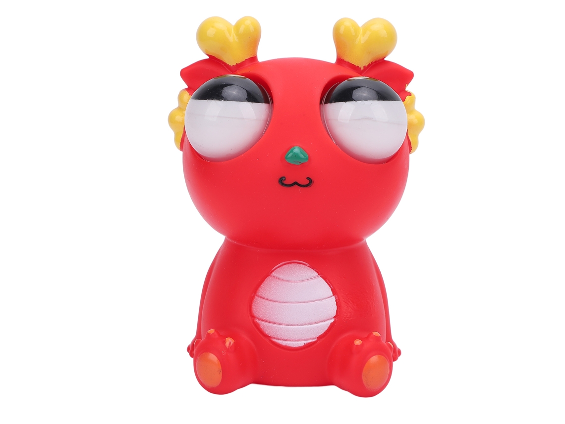 Juguete De Squeeze Com Olhos Que Saem Cute Dragão Pvc Antiestresse Para Adultos Diário Vermelho