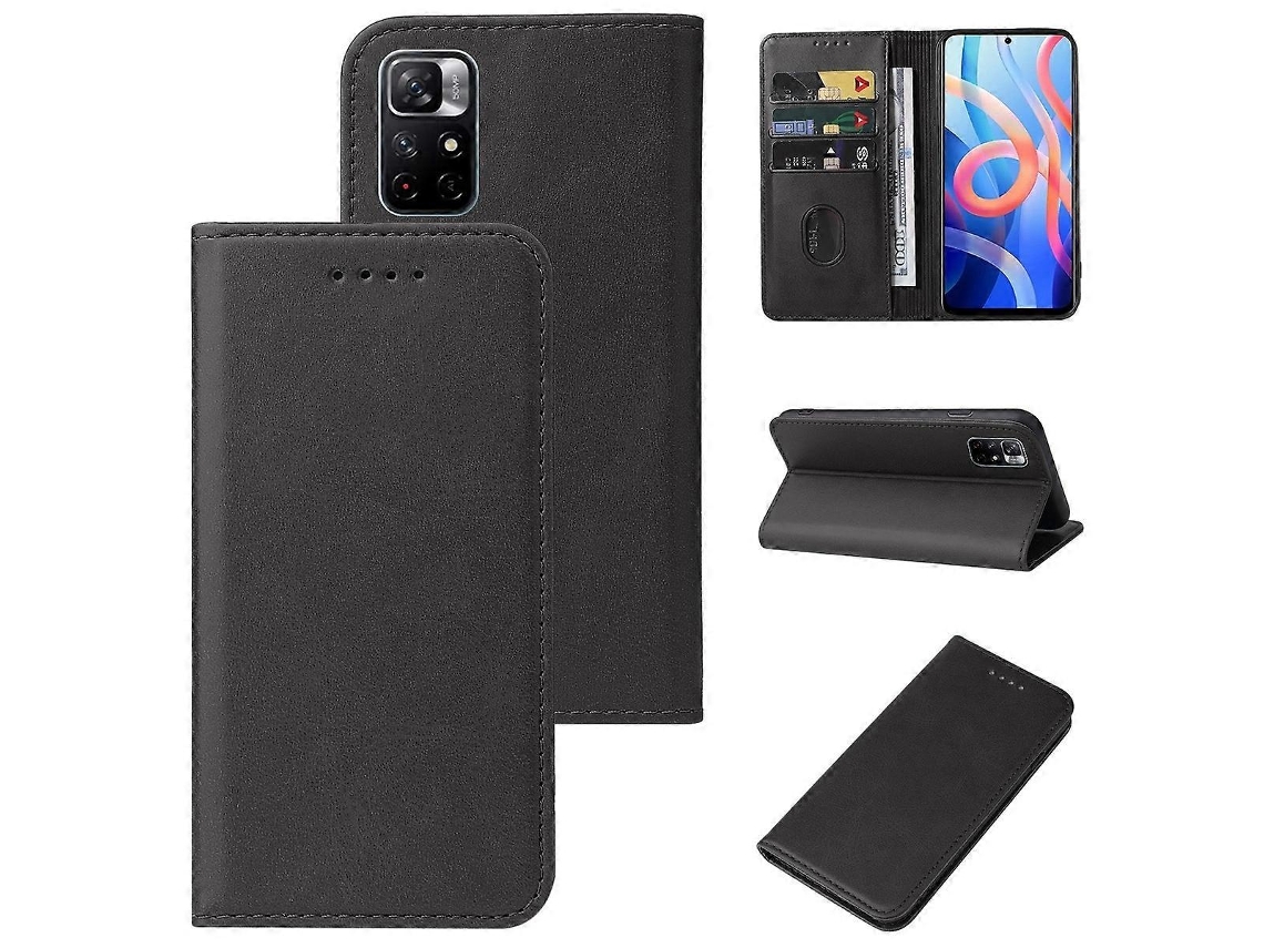 Capa De Couro Com Fecho Magnético Para Xiaomi Redmi Note 11t 5g