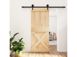 Vidaxl Porta Deslizante Natural E Preto 85 X 210 Cm