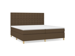 Box Spring Bed, Box Spring Beds Vidaxl Marrom Tecido (200 X 200 Cm)