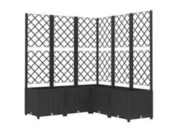 Garden Planter, Garden Planters Vidaxl Preto Polipropileno (120 X 120 X 136 Cm)