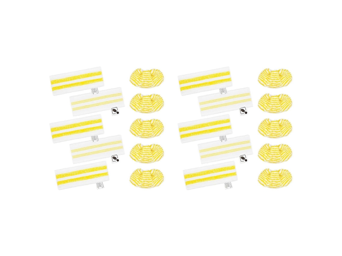 Conjunto De 20 Panos De Microfibra Para Limpeza De Pisos E Bocais Manuais Para Lavadoras A Vapor Karcher Easyfix Sc1, Sc2, Sc3, Sc4 E Sc5._glo