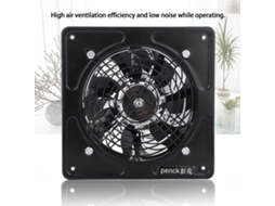 Ventilador de parede silencioso Slowmoose 190 mm 40 W 220 V para casa, banheiro, cozinha e garagem (preto)