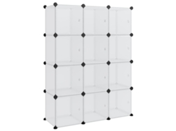 Storage Cube Organiser, Storage Cube Organisers Vidaxl Transparente Polipropileno (94 X 31.5 X 123.5 Cm)