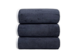 Toalha de Banho de Coral Fleece para Adultos, Macia e Altamente Absorvente, 3 Peças,preto,70x140cm GERTIZ