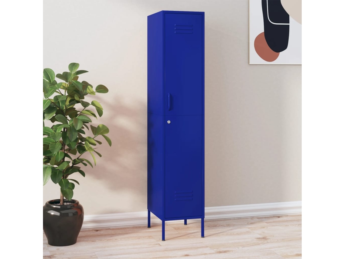 Vidaxl Cacifo 35x46x180 Cm Aço Azul-marinho