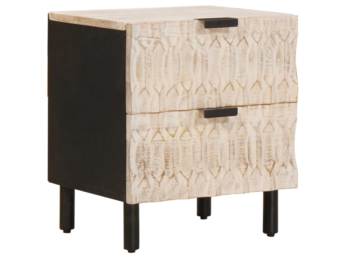 Vidaxl Armário De Cabeceira Com Gaveta Branco 40 X 33 X 46 Cm