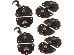 Conjunto De 5-fechos Pequenos Para Caixa Joias Com Design Floral Retrô, Em Metal, Seguros Para Canhotos, Estilo Vintage