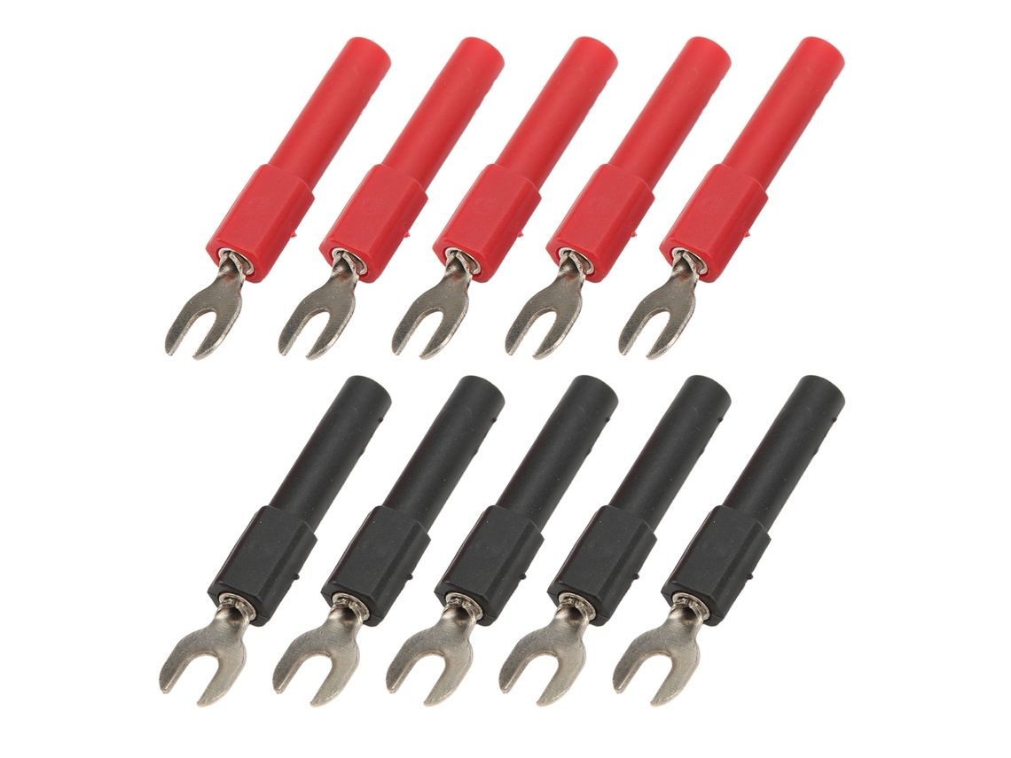 Conector De Pala Tipo U De 4mm Spade Plug De Baixa Perda Para Multímetros Aplicações Eletrônicas 30vac‑60vdc 36a