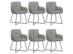 Maison Exclusive - Cadeiras De Jantar 6 Unid. Veludo Cinzento-claro