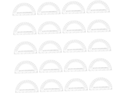 Transferidor Transparente De Plástico Leve, 20 Unidades, Ferramenta