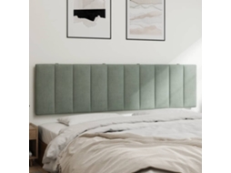 Vidaxl Almofadão De Cabeceira Hanko 180 Cm Veludo Cinzento-claro